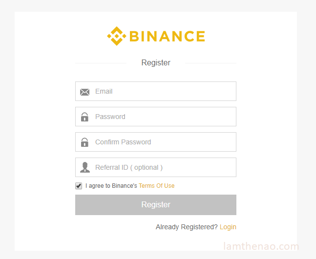 Hướng dẫn cách tạo tài khoản giao dịch Bitcoin tại Binance