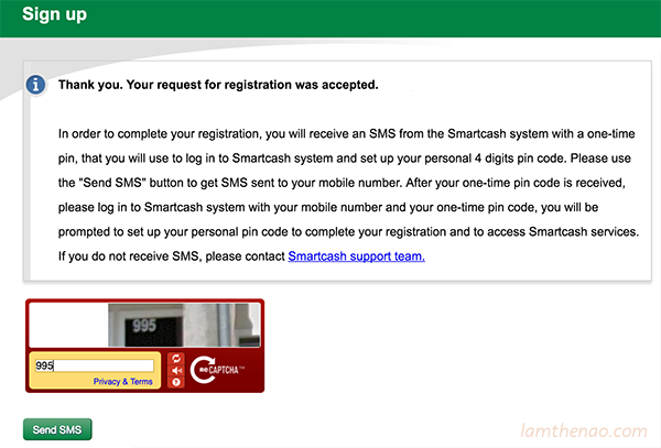 Hướng dẫn đăng ký thẻ VISA miễn phí - Làm thẻ VISA ảo SmartCash Bancore