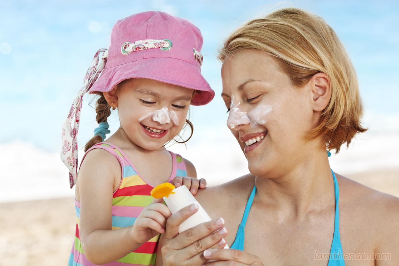 Sai lầm khi không sử dụng kem chống nắng cho trẻ nhỏ