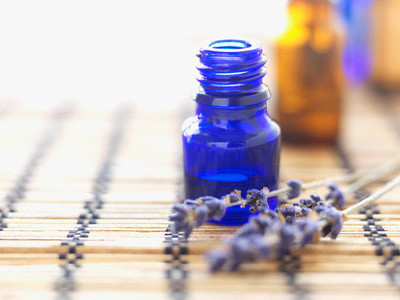 Lavender essential oil --- Image by © Marnie Burkhart/Corbis