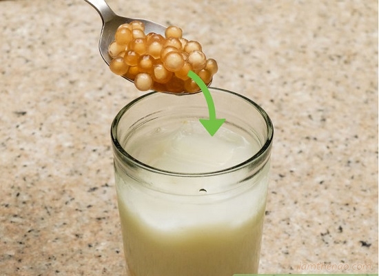 Cách làm sữa đậu nành xoài trân châu thơm ngon 4
