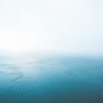 Blue Endless Ocean in Fog