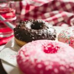 Three Yummy Sweet Colorful Donuts