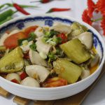 Làm dồi trường xào dưa chua cho chồng chiều đông